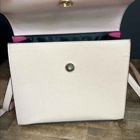 Dune London Pink and Cream Women's Purse with Crossbody Strap - Picture 8 of 9